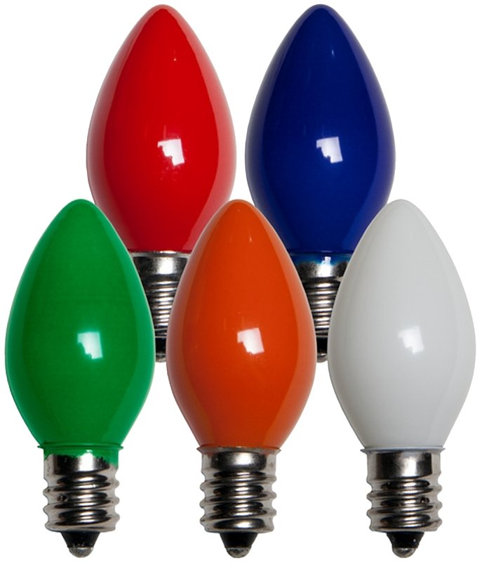 [4190310] BULB REP CERAMIC C7 MULTI 25CT