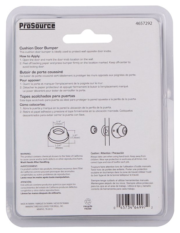 BUMPER DOOR CLEAR CUSHION     