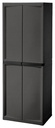 CABINET 4-SHELF GRAY W/BLK HDL