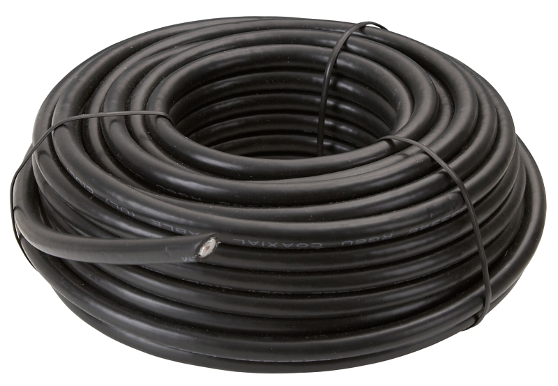 CABLE COAX RG6 N/END 50FT BLK 