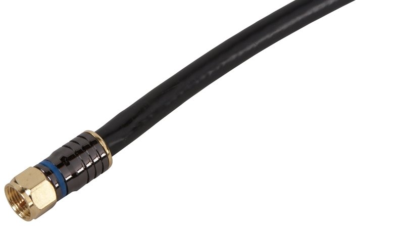 CABLE COAX RG6 QUAD 6FT BLACK 