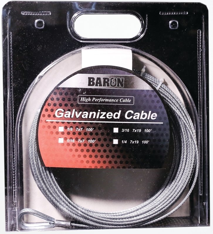 [1771880] CABLE GALV PRECUT 7X19 1/4 100