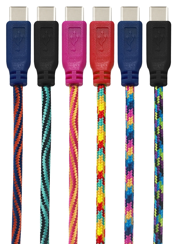 CABLE USB TYPE-C BRAIDED 7FT  