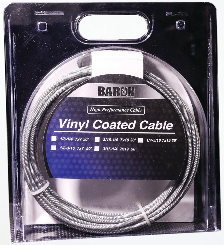CABLE VINYL 7X19 1/4-5/16 30FT
