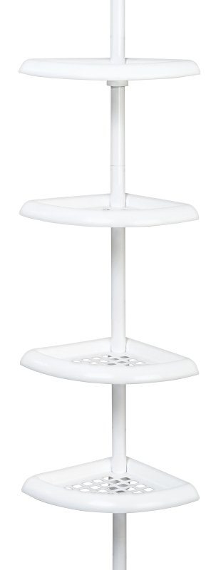 [2893410] CADDY POLE TENSION 4 SHELF WHT