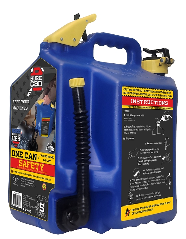 CAN KEROSENE HDPE BLUE 5GA    