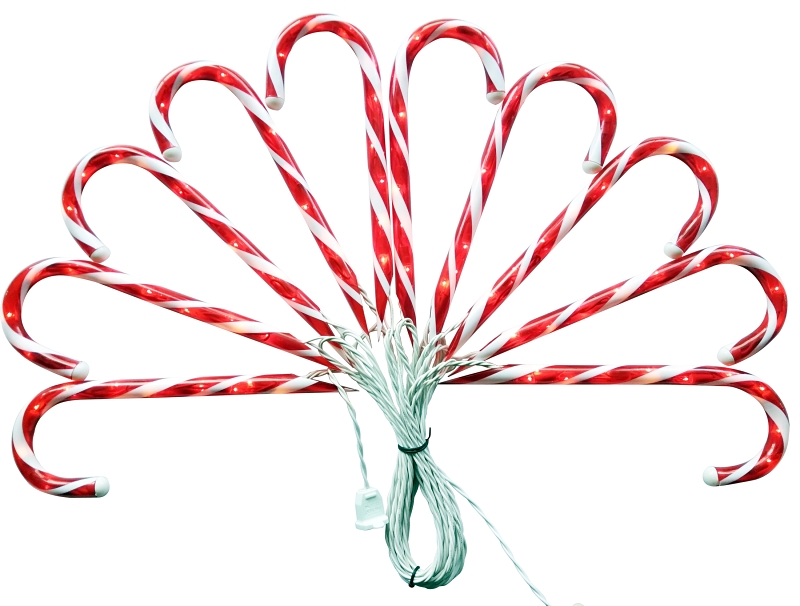 CANDY CANE LAWN STAKE 12IN    