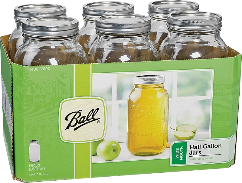 CANNING JAR/LID BOX 1/2 GAL   