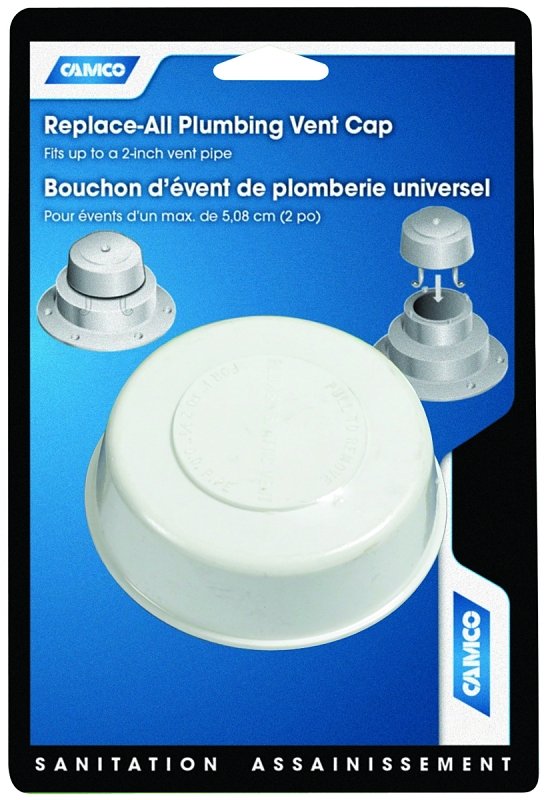 CAP VENT PLBG REPL POLAR WHT  