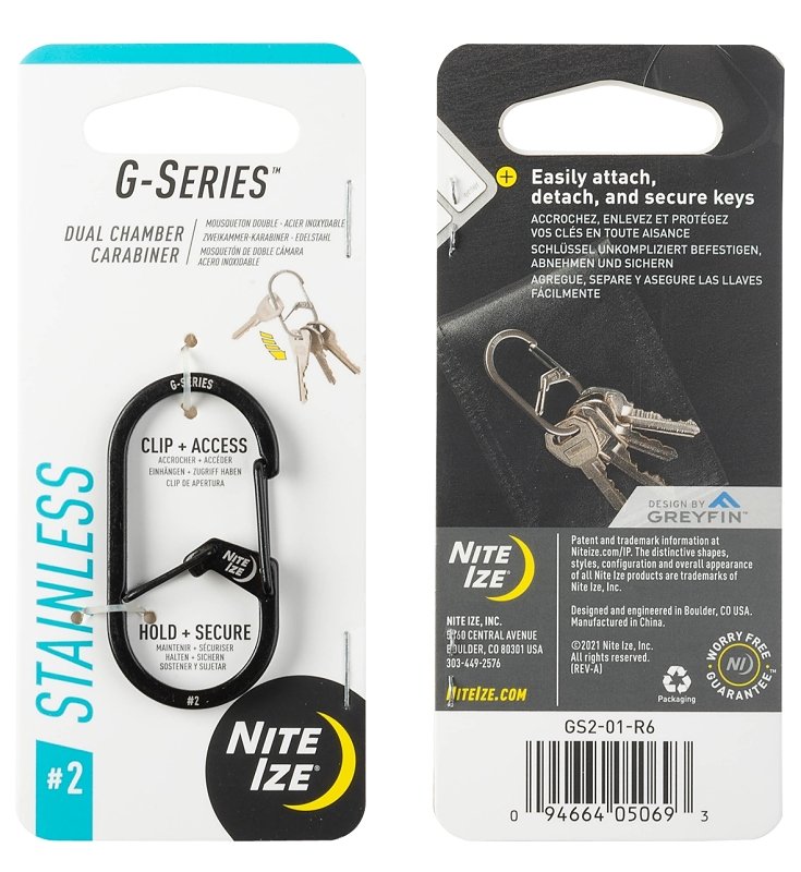 CARABINER DUAL CHAMBER BLK NO2