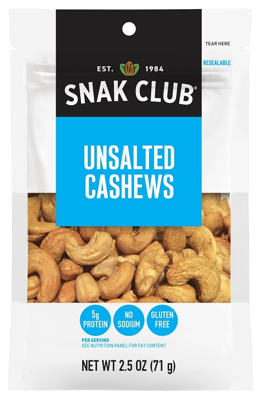 CASHEWS UNSALTED 2.5 OZ       