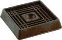 CASTER CUP SQ BROWN 1-5/8IN   