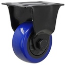 CASTER RIGID BLK-BLU 3IN 225LB