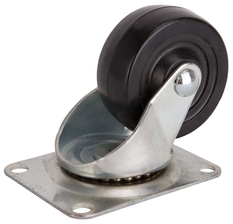 CASTER SWIVEL 3IN RUB/ZINC    