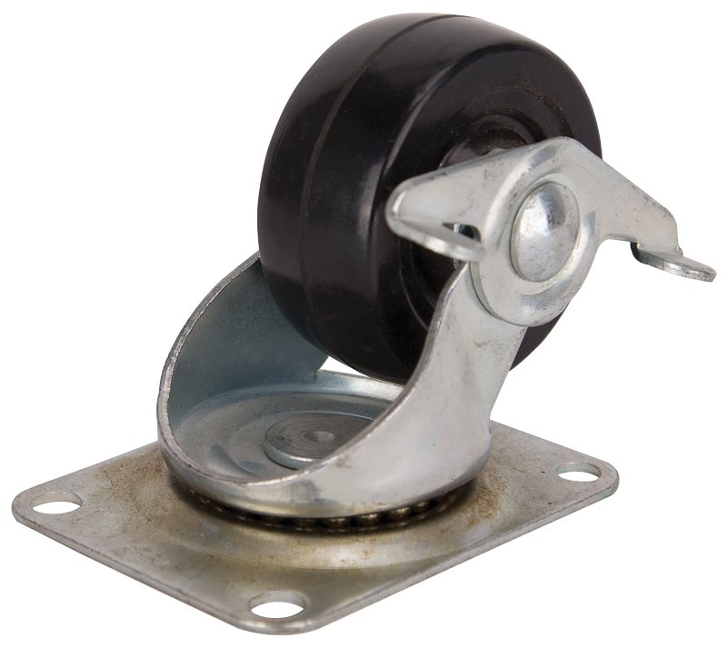 CASTER SWIVEL 3IN RUB/ZINC    