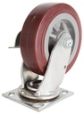 CASTER SWIVEL 6IN POLY/ZINC   