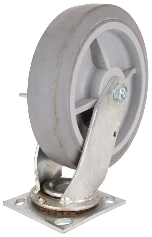 CASTER SWIVEL 8IN TPR/ZINC    