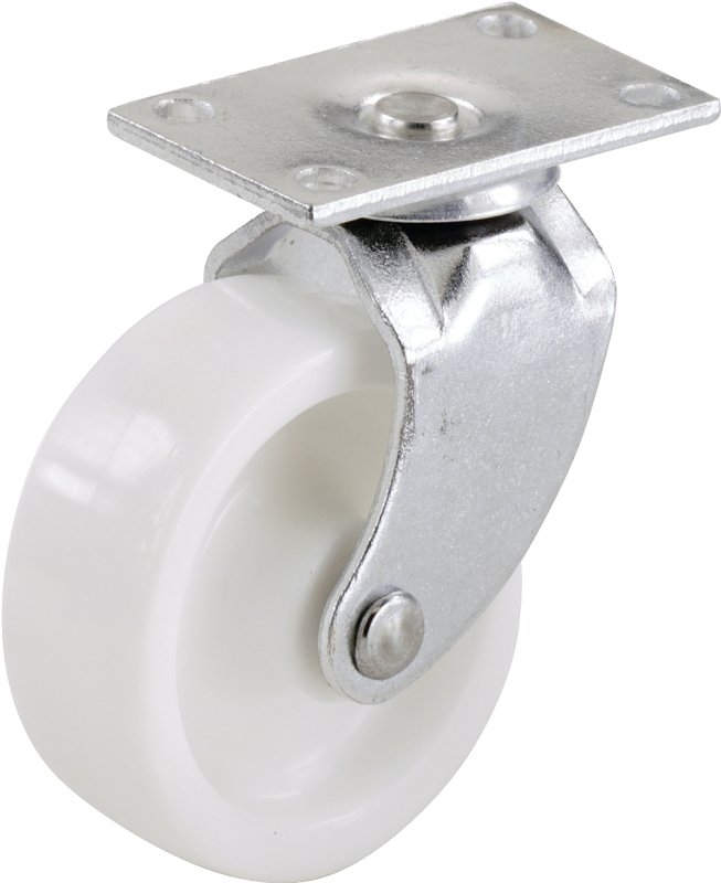 CASTER SWIVEL PLST/WHT 2IN    