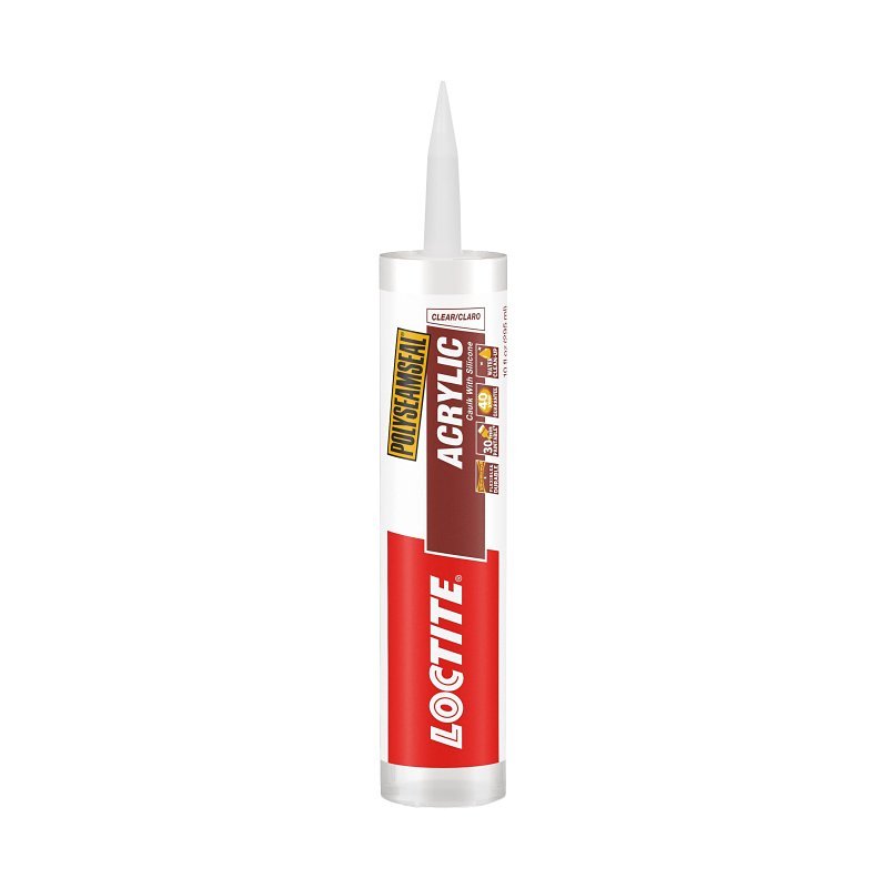 CAULK ACRYLIC W/SILI CLR 10OZ 
