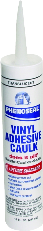 CAULK VINYL ADHESIVE CLR 10OZ 