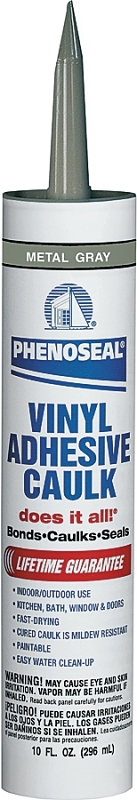 CAULK VINYL ADHESIVE GRY 10OZ 