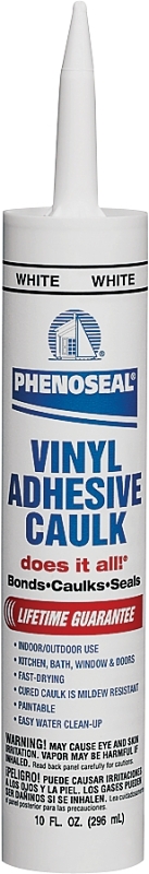 CAULK VINYL ADHESIVE WHT 10OZ 