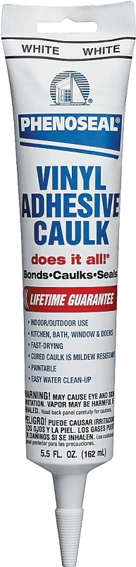 CAULK VINYL ADHESIVE WHT 5.5OZ