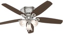 CEIL FAN 52IN 5BLD W/LT BR NKL