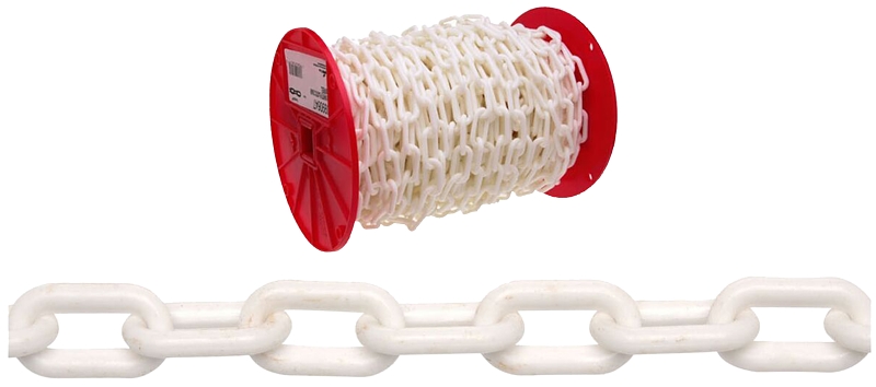 CHAIN NO6 WHITE PLASTIC 100FT 