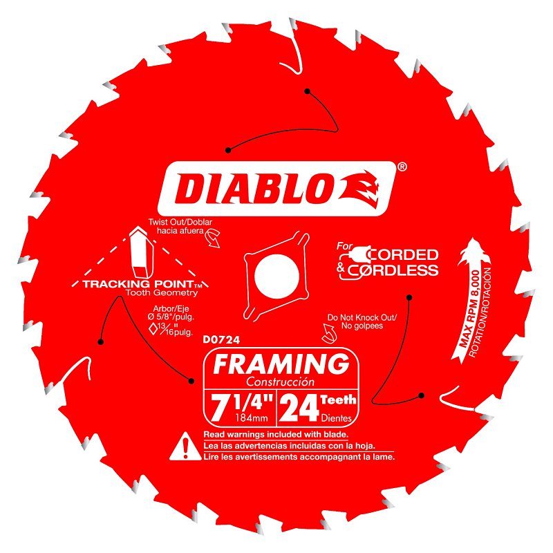 CIRC SAW BLADE 7-1/4 24T      