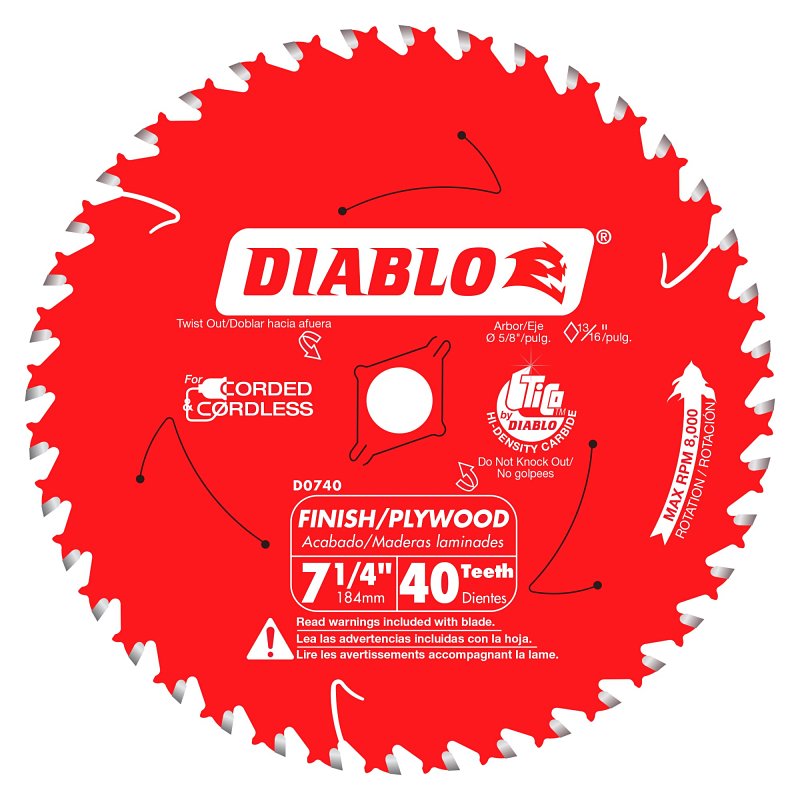 CIRC SAW BLADE 7-1/4 40T ATB  