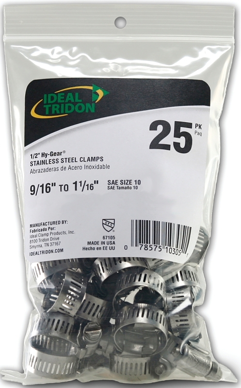 CLAMP HOSE NIC-SS 1/2-1-1/16IN