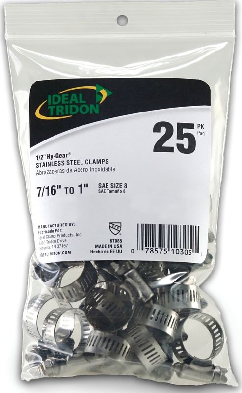 CLAMP HOSE NIC-SS 7/16IN-1INCH