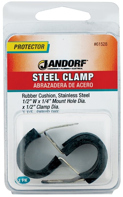 CLAMP ST STEEL RUBBER CU      