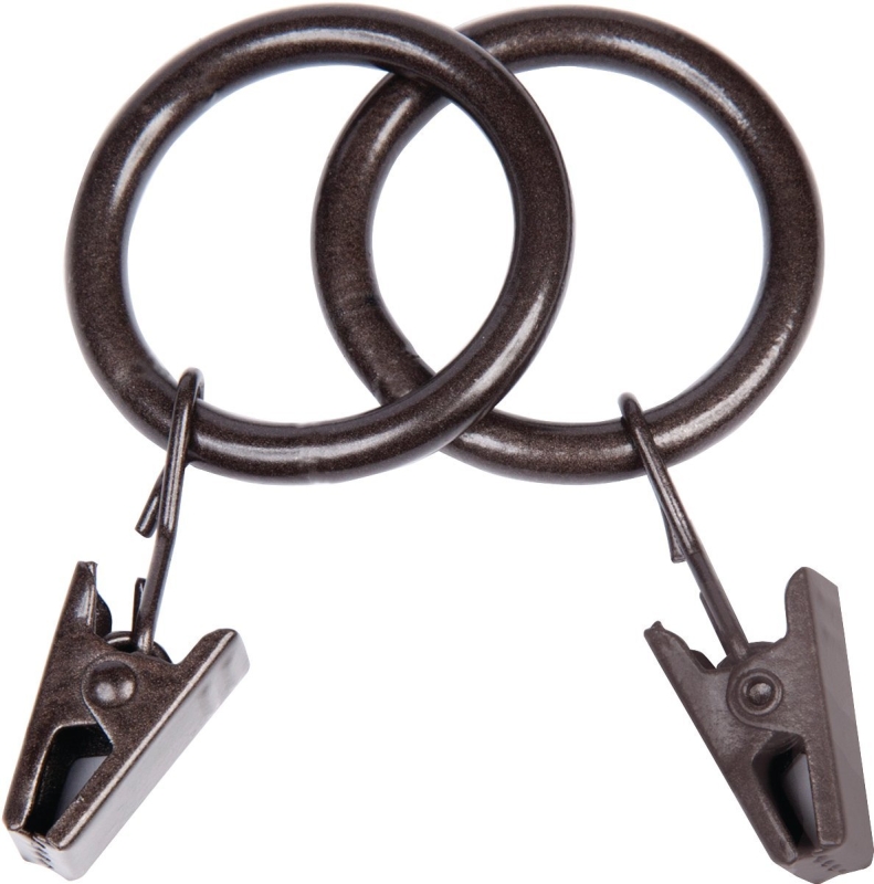CLIP RING 5/8-3/4IN DARK BROWN
