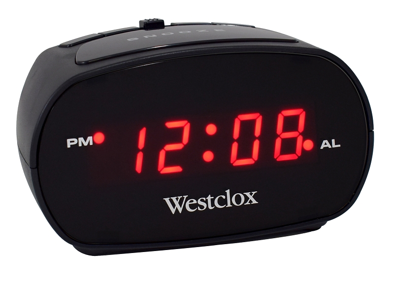 CLOCK ALARM LED BLACK .6IN    
