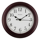 CLOCK WALL RND BURGUNDY 8.5IN 