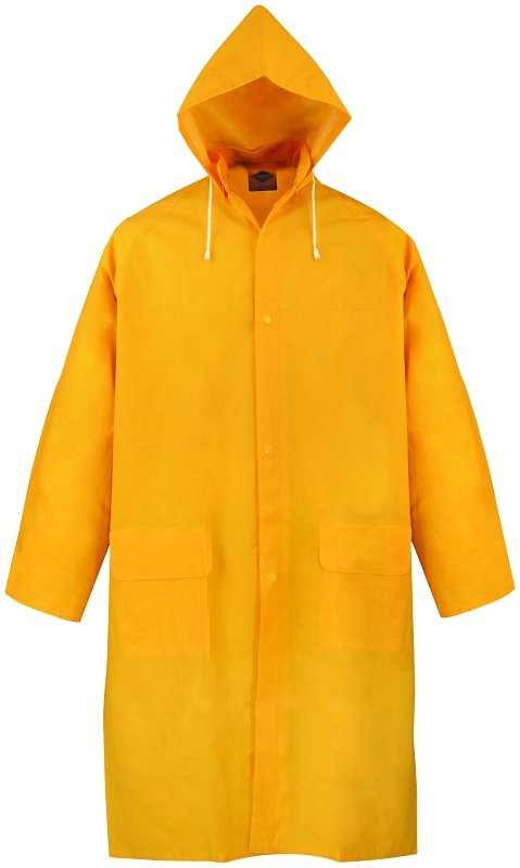[3465689] COAT RAIN W/HOOD YELLOW LARGE 