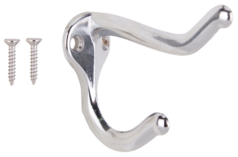 COAT/HAT HOOK ZINC BRT CHROME 