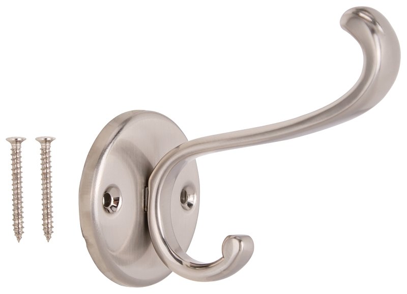 [4296638] COAT/HAT HOOK ZINC SAT NICKEL 