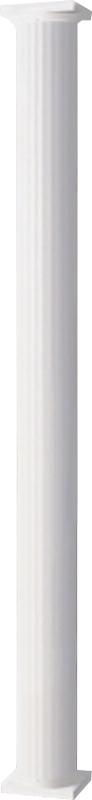 COLUMN 8INX10FT RND WHITE ALUM
