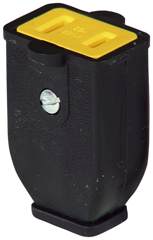 CONN 125V 2P2W PLRZD STR BLK  