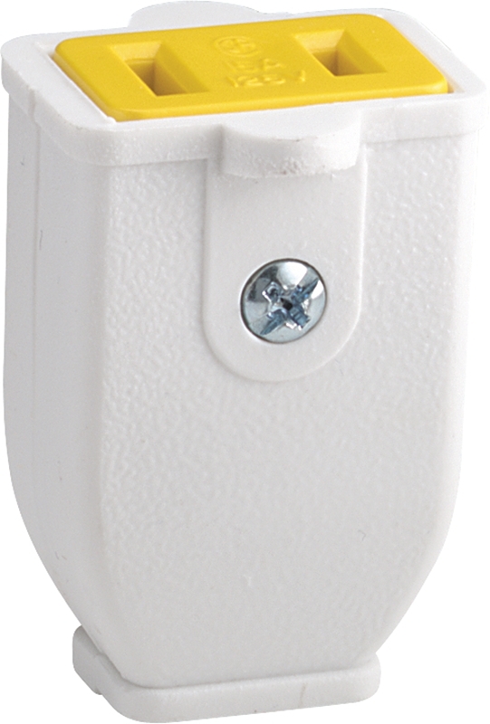 CONN 125V 2P2W POLARZD STR WHT