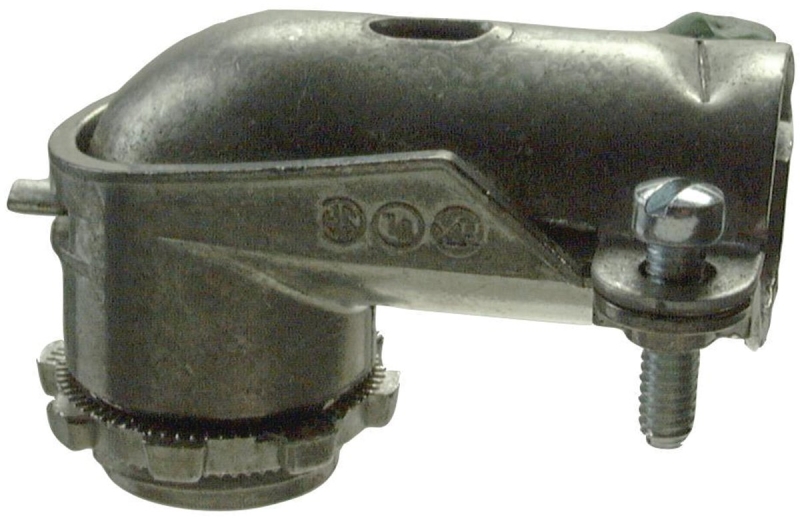 CONNECTOR FLEX 90D 1/2IN ZINC 