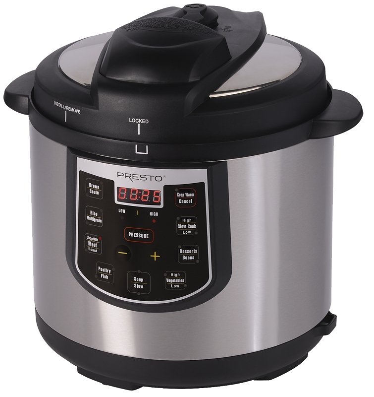 [7450943] COOKER PRESS ELEC BLK/SLVR 6QT
