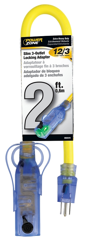 CORD ADAP TRI TAP STW 12/3 2FT