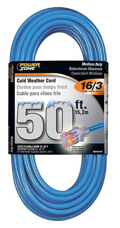 CORD EXT OTDR RD CLD 16/3X50FT