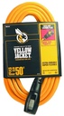 CORD EXT OUTDOOR 12/3X50FT YEL