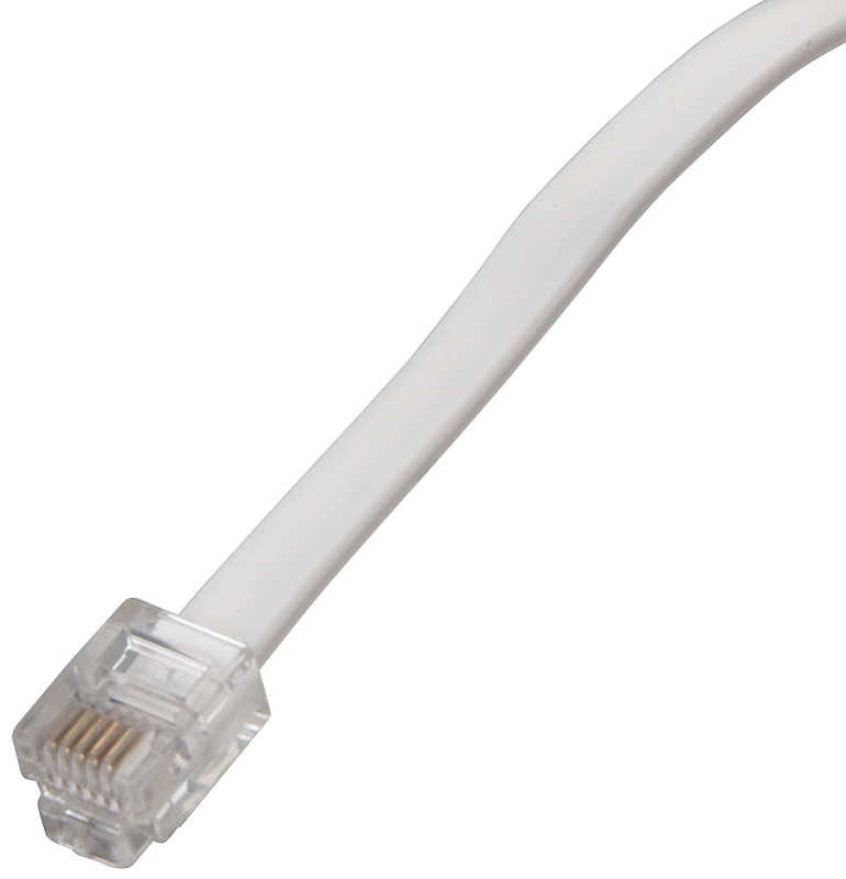 CORD TELEPHONE LINE 12FT WHITE