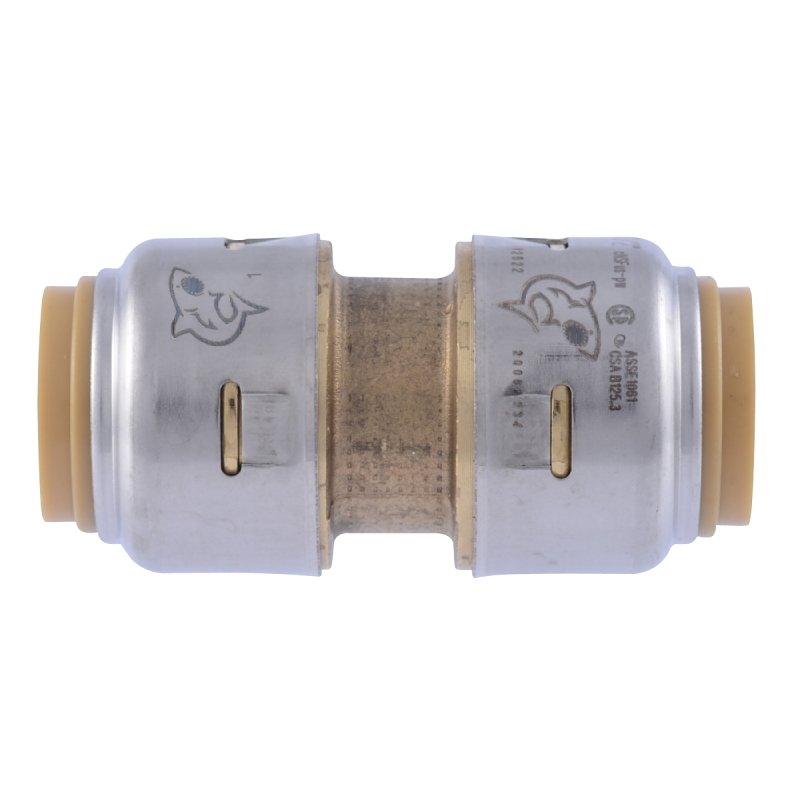 COUPLING PUSH BRASS 1/2X1/2IN 